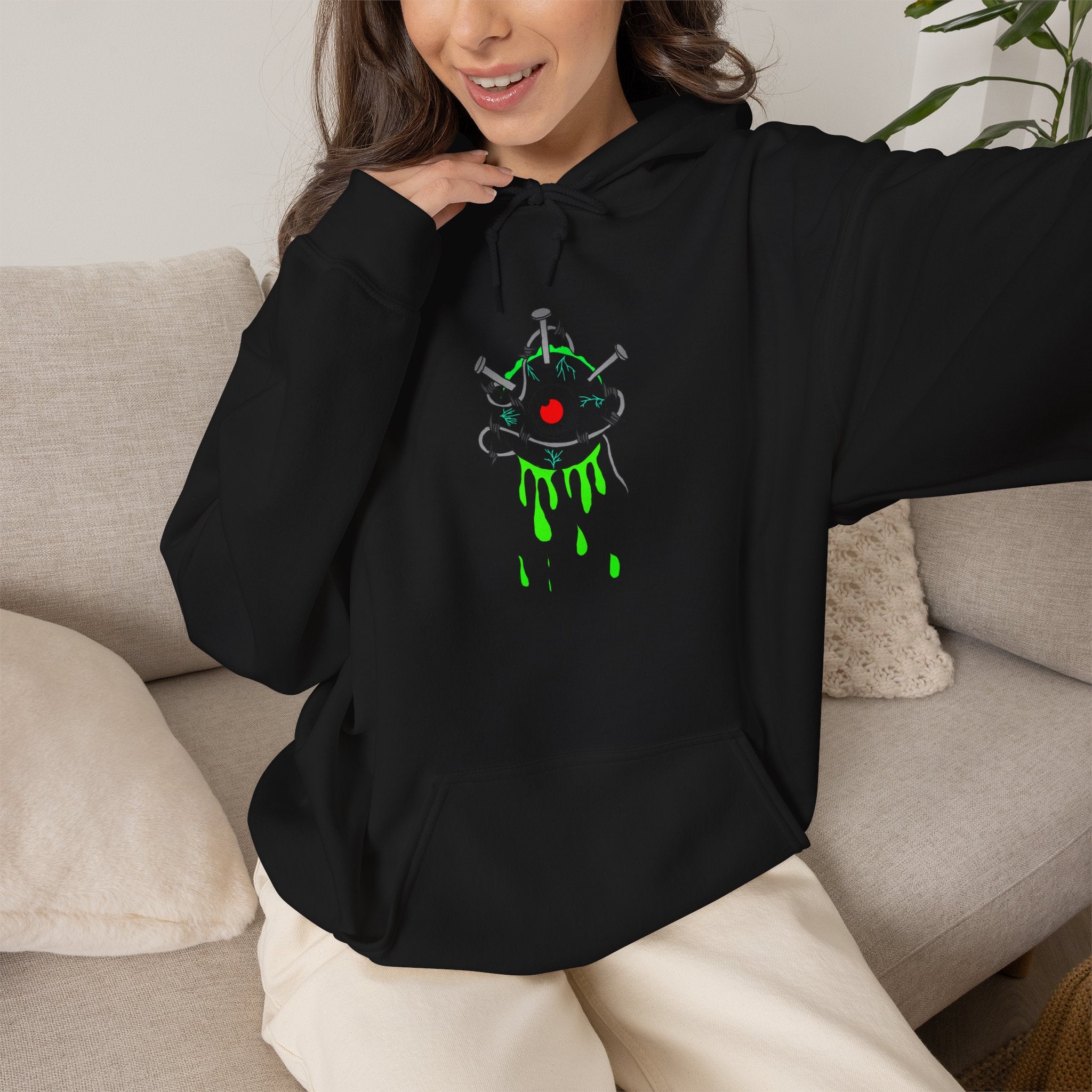 Sick Eye Graphic Hoodie – Unisex Heavy Blend Sweatshirt