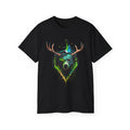 Bear with Antlers Graphic T-Shirt | Gildan 2000 Ultra Cotton Unisex TeeSimple