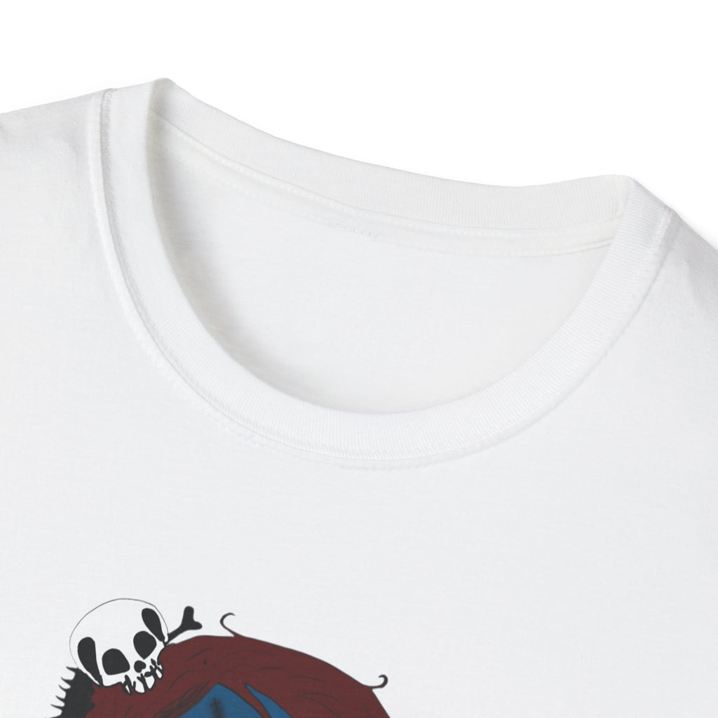 Gothic Blue Doll T-Shirt — Cute Creepy Girl Graphic Tee