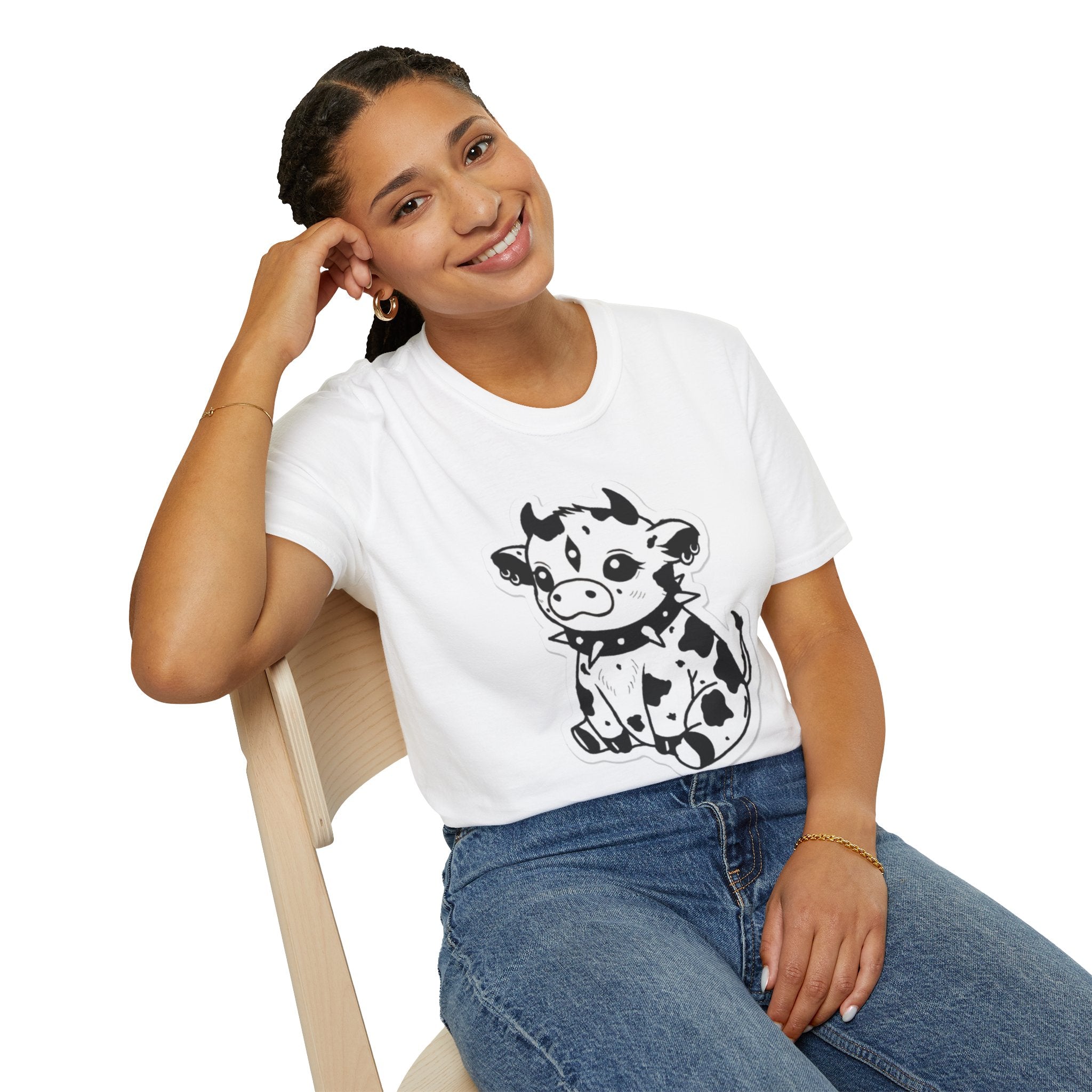 Cute Rock 'n' Roll Cow T-Shirt