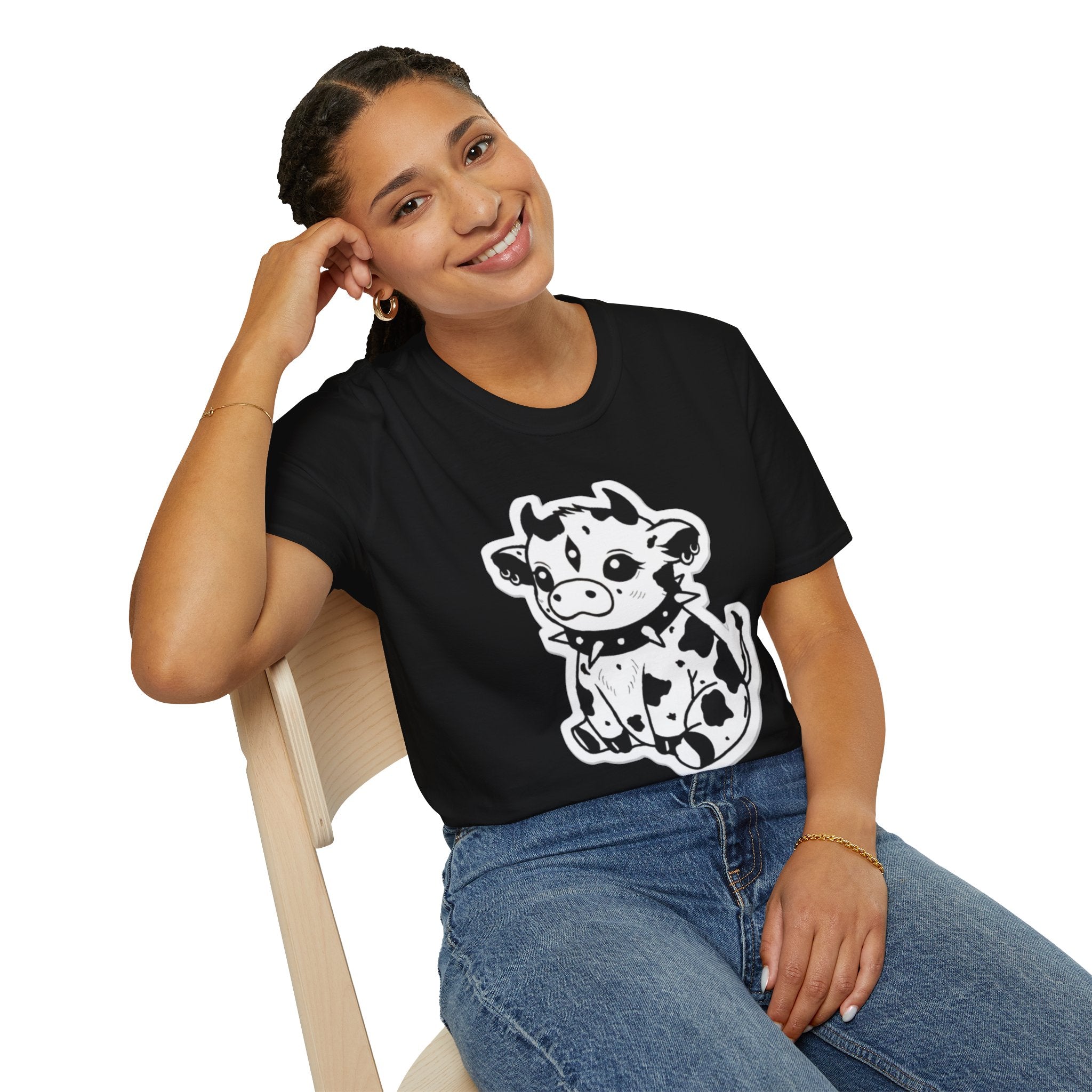 Cute Rock 'n' Roll Cow T-Shirt