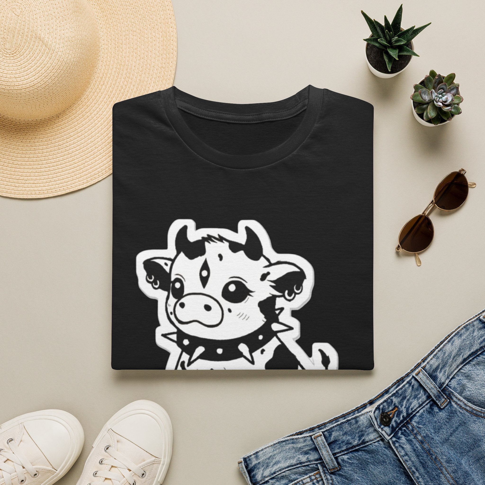 Cute Rock 'n' Roll Cow T-Shirt