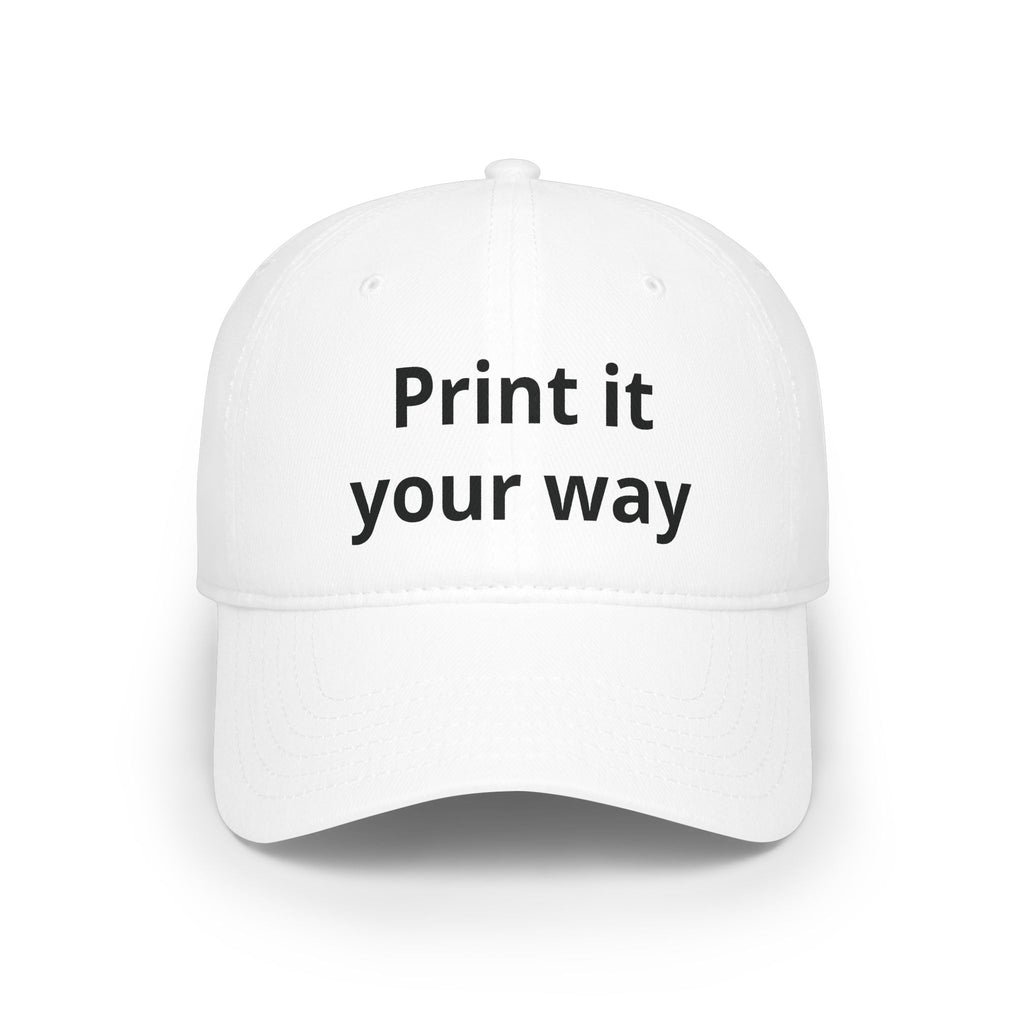 Personalise Your Own Low Profile Baseball Cap — “Funny, Sad, No Difference” Custom Hat